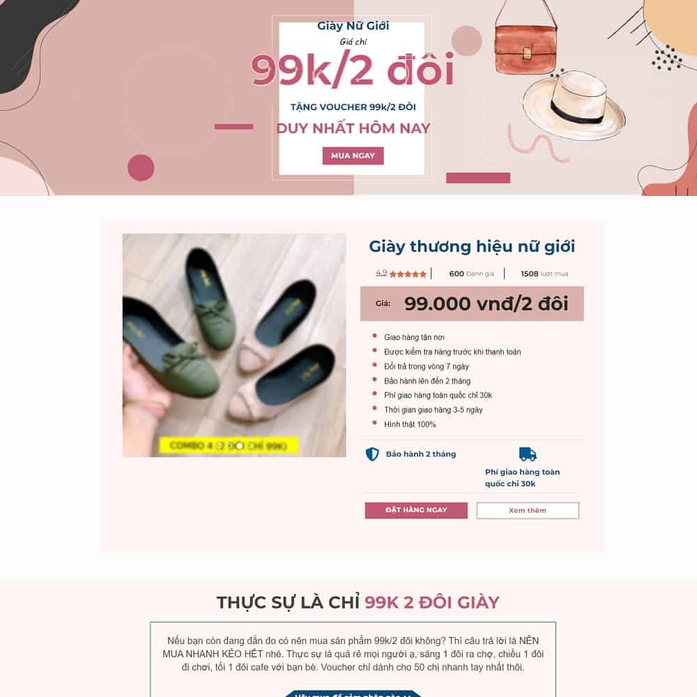 Theme WordPress Lading Page bán Son Dưỡng Môi